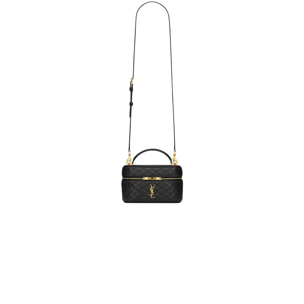 Black YSL GABY lambskin cosmetic bag