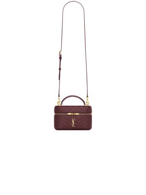 Red YSL GABY lambskin cosmetic Bag