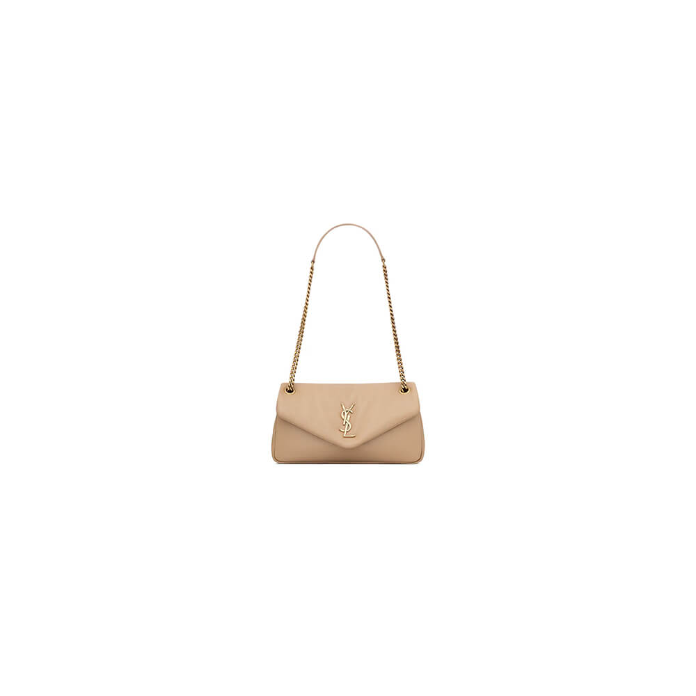 Dark YSL CALYPSO small in plunged lambskin