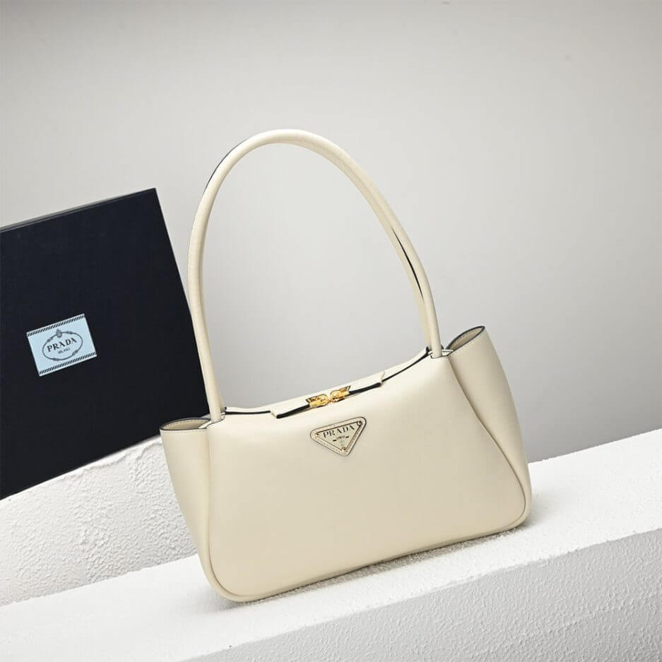 White Prada Medium leather handbag - Image 2