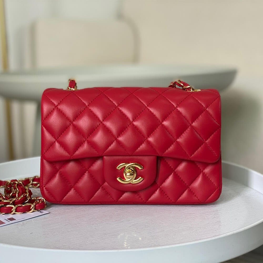 Red Chanel Mini Flap Bag (high-end grade) - Image 2
