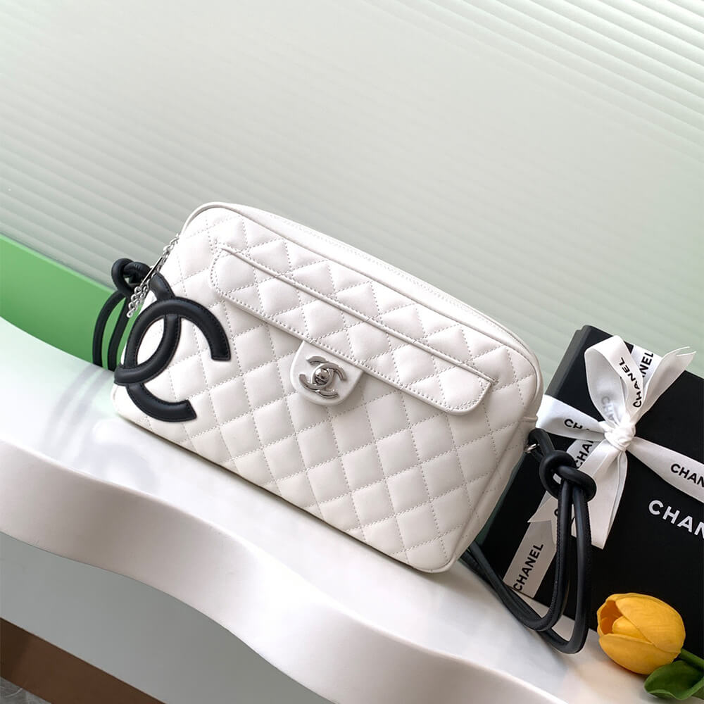 White & Black Chanel Cambon Camera Bag (high-end grade) - Image 2