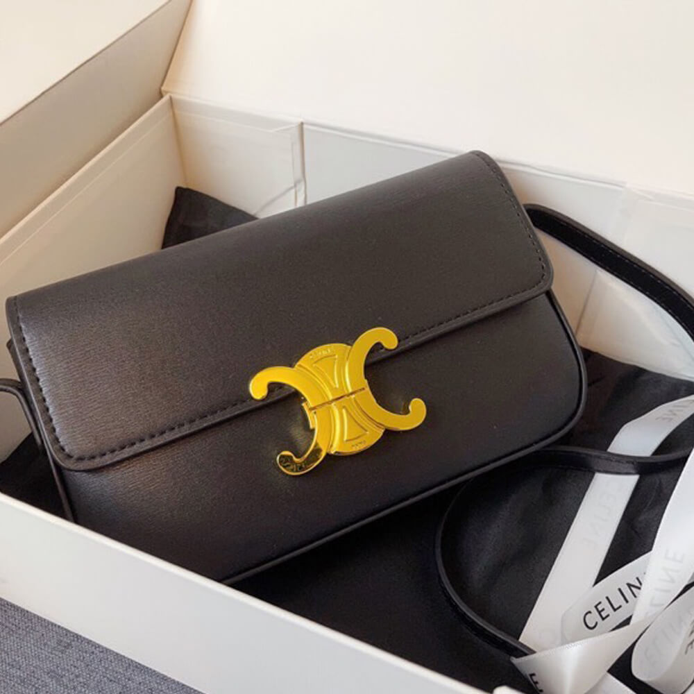 Black CELINE TRIOMPHE SHOULDER BAG - Image 2