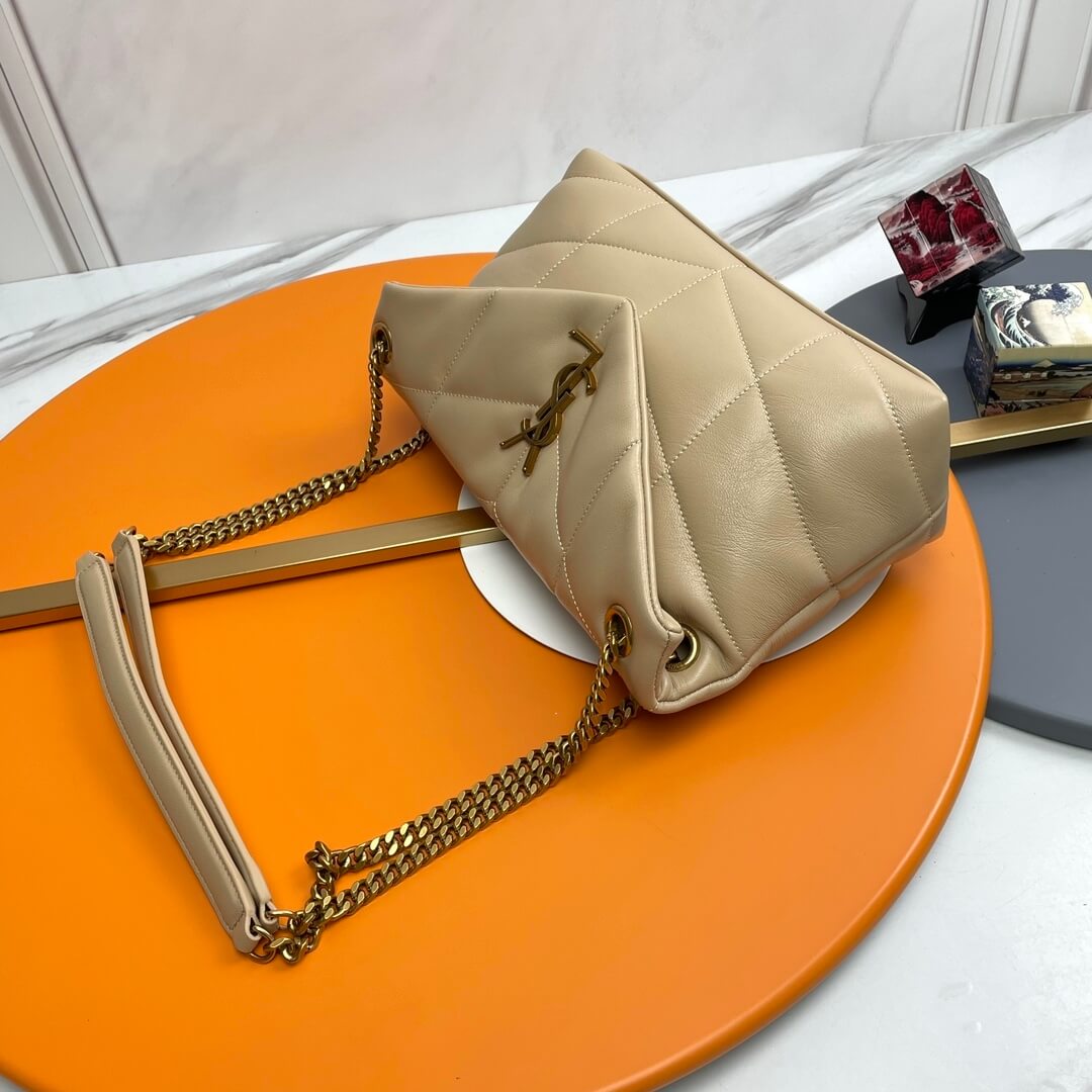 Beige YSL PUFFER SMALL in Nappa leather - Image 3