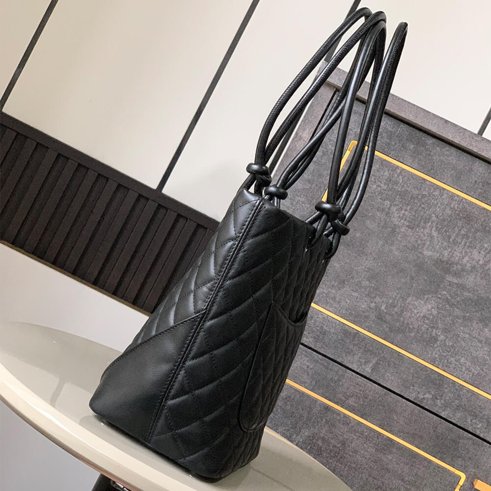 Black & White Chanel Cambon Line Medium Tote (high-end grade) - Image 3