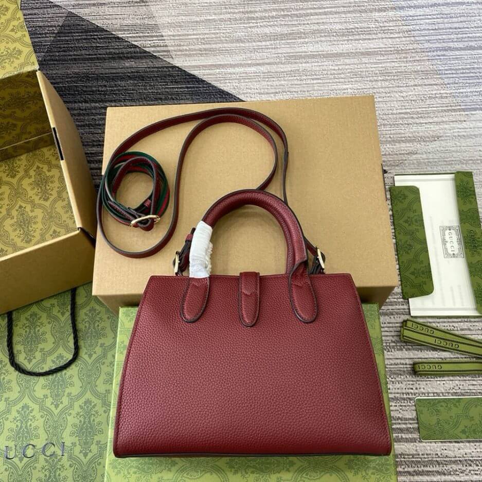 GUCCI SMALL TOTE BAG WITH HOOK CLOSURE - Image 4