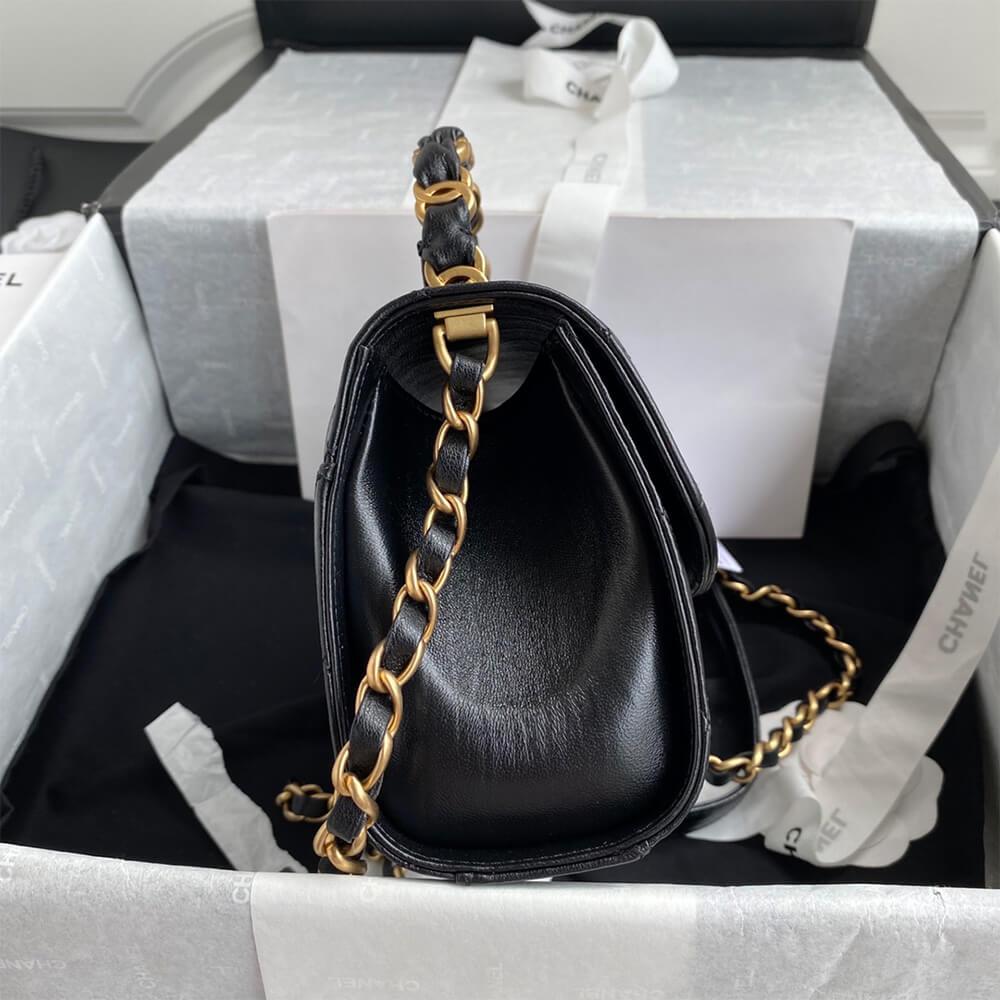 CHANEL Mini Flap Bag with Top Handle - Image 4