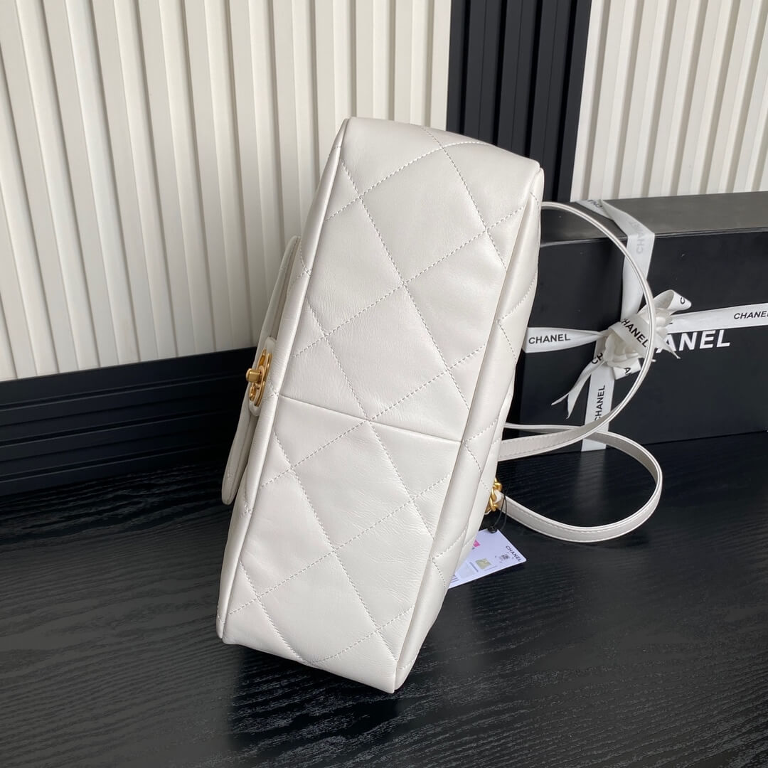 White Chanel Shopping Bag (high-end grade) - Image 4