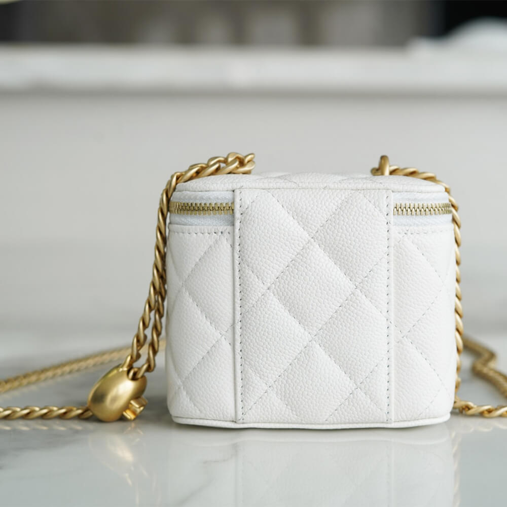 Chanel small gold ball makeup bag - Image 4
