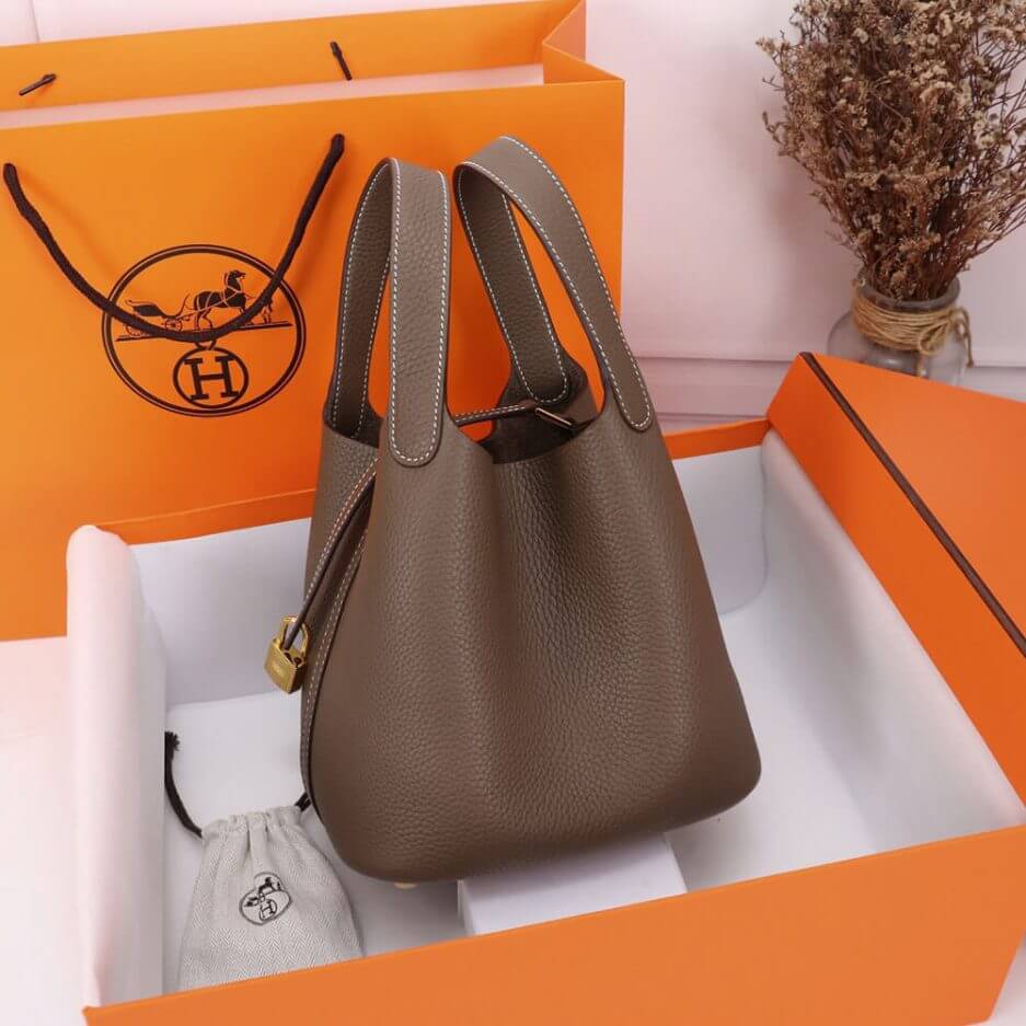 Etoupe Hermes Picotin Lock 22 bag - Image 4