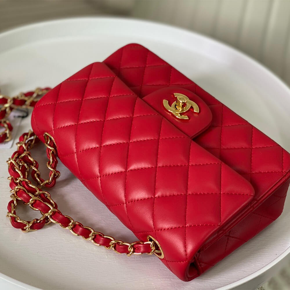 Red Chanel Mini Flap Bag (high-end grade) - Image 5