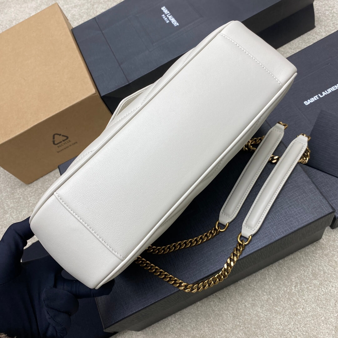 White YSL LOULOU medium in MATELASSE lambskin - Image 5