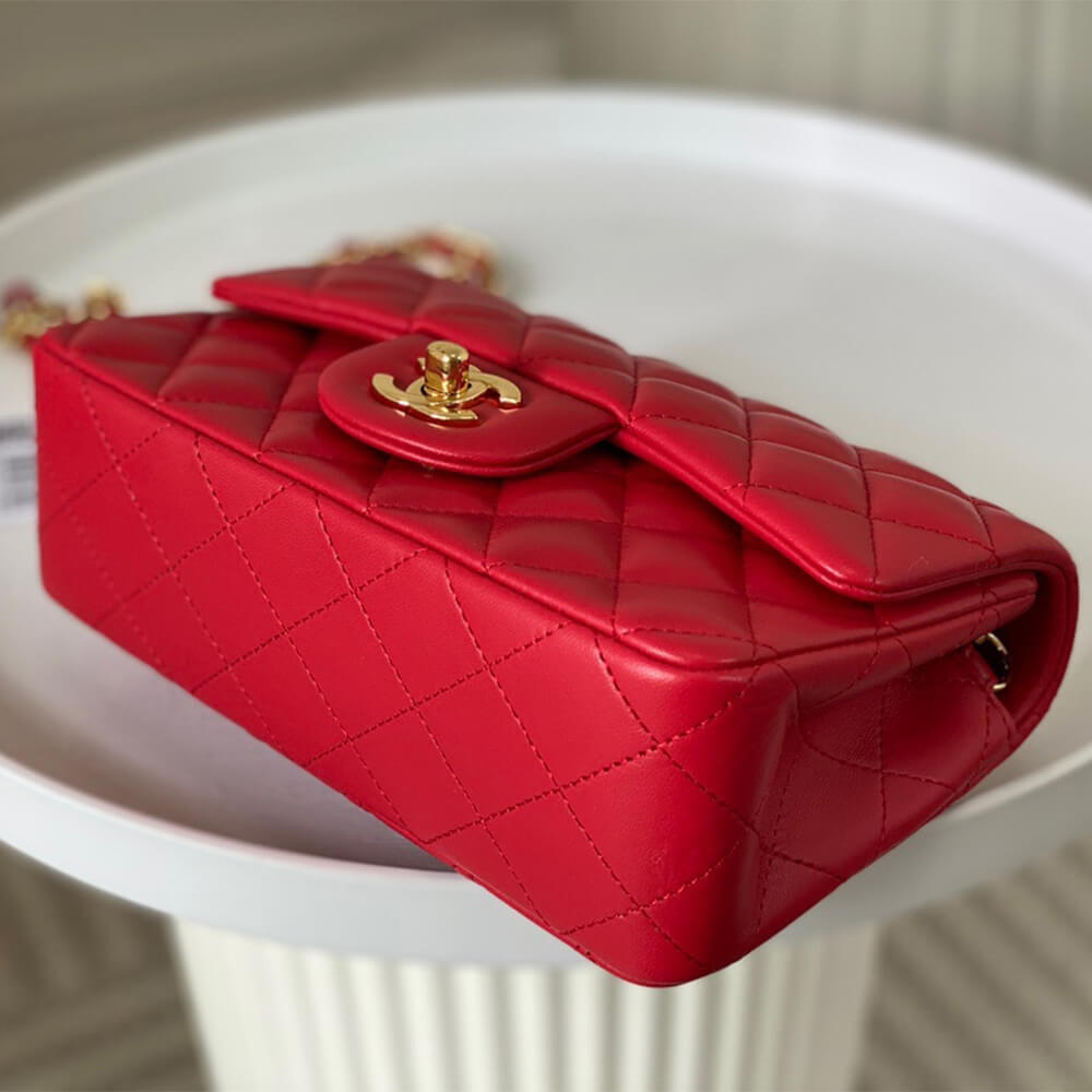 Red Chanel Mini Flap Bag (high-end grade) - Image 6