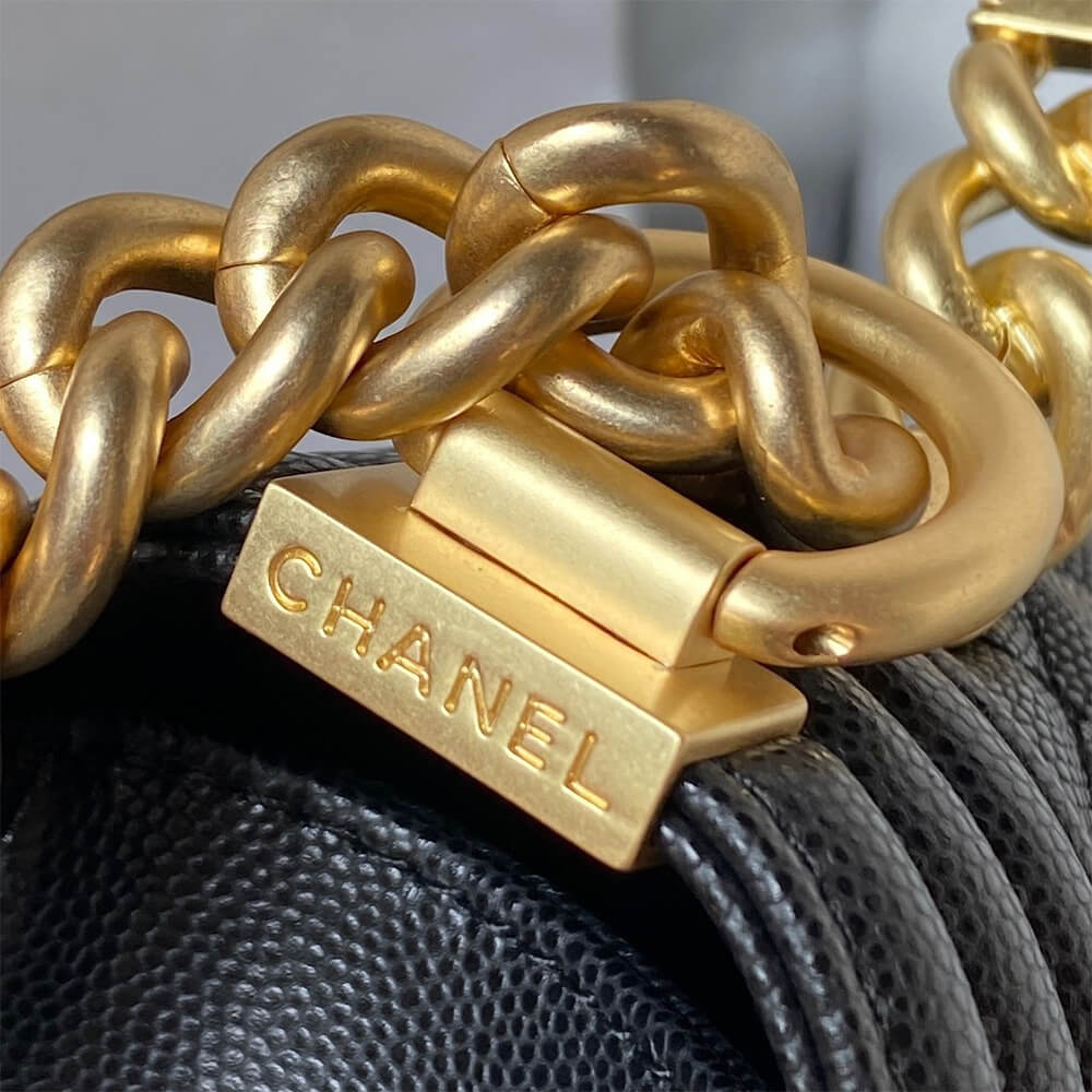 Black BOY CHANEL FLAP BAG WITH HANDLE - Image 6