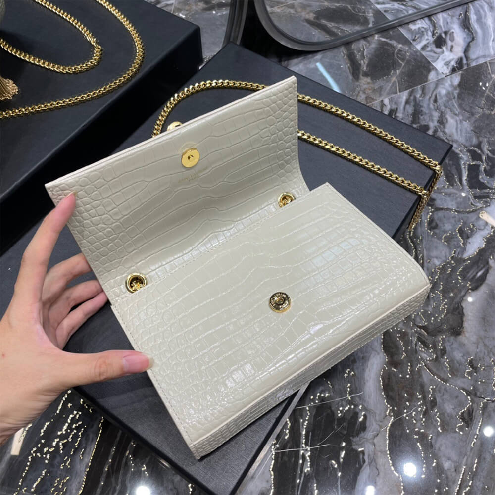 YSL KATE EMBOSSED SHOULDER BAG - Image 6