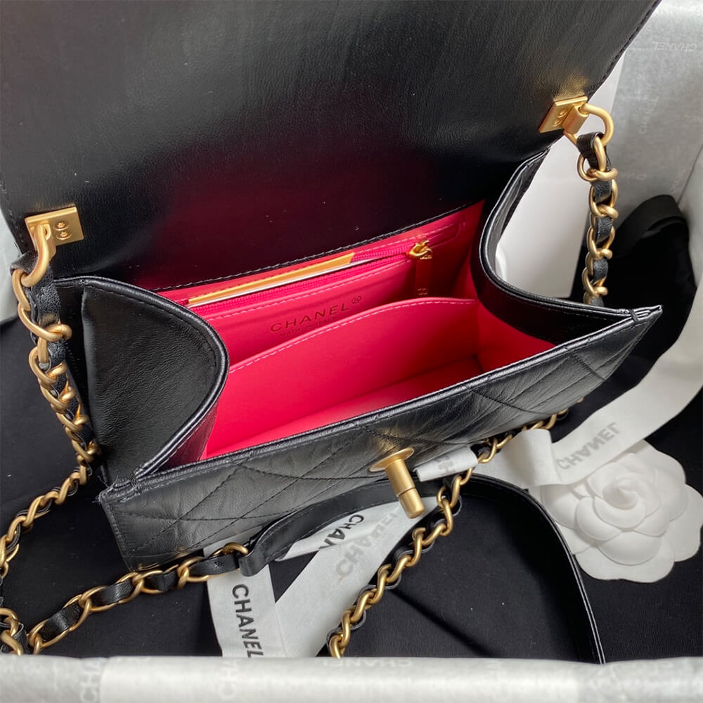 CHANEL Mini Flap Bag with Top Handle - Image 7