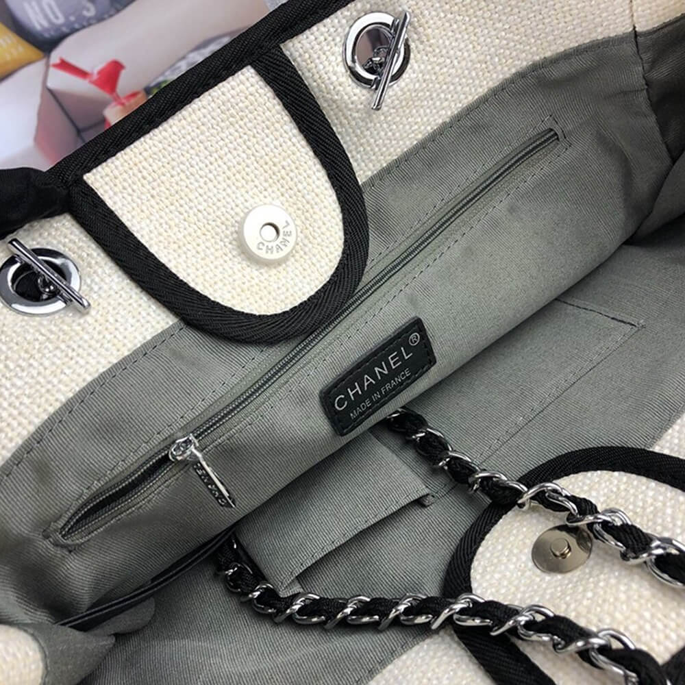 CHANEL Deauville Large Tote - Image 7