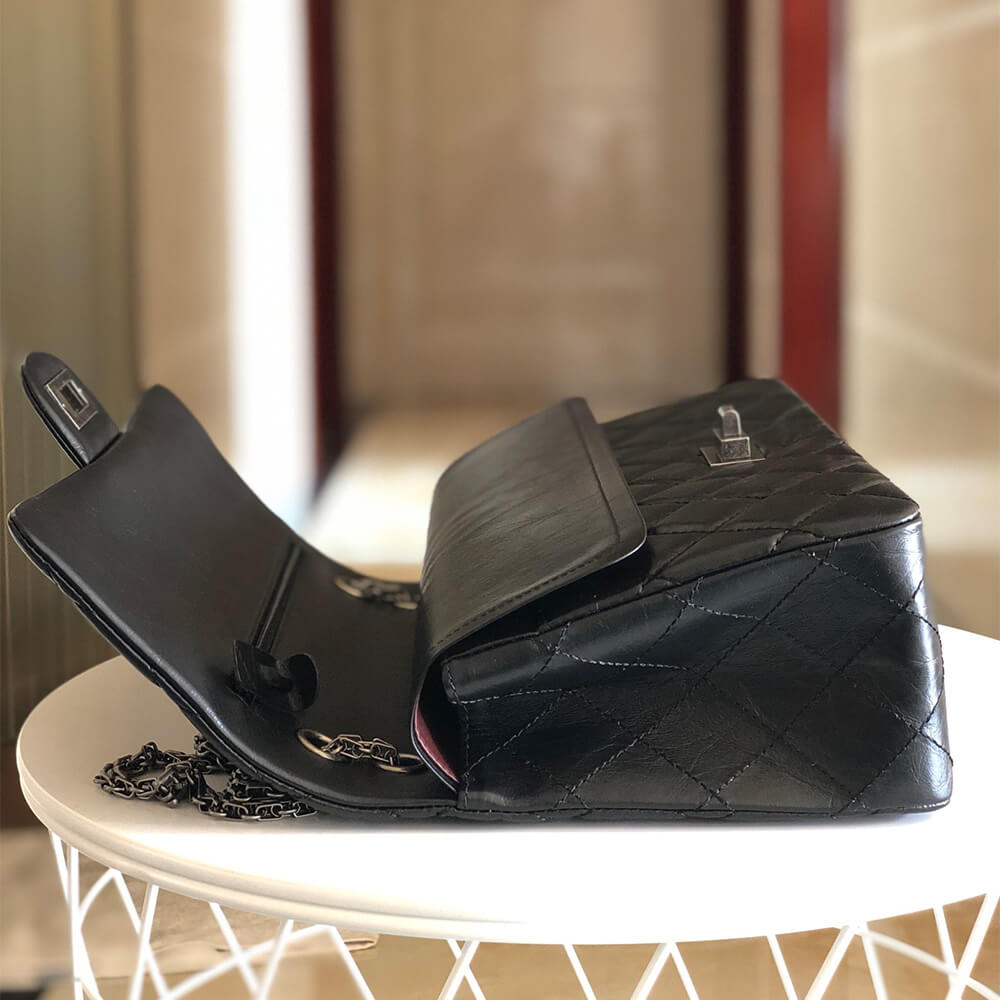 Black CHANEL LARGE 2.55 HANDBAG (high-end grade) - Image 7