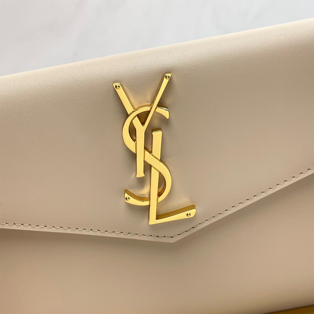 dark YSL UPTOWN POUCH IN GRAIN DE POUDRE EMBOSSED LEATHER - Image 7