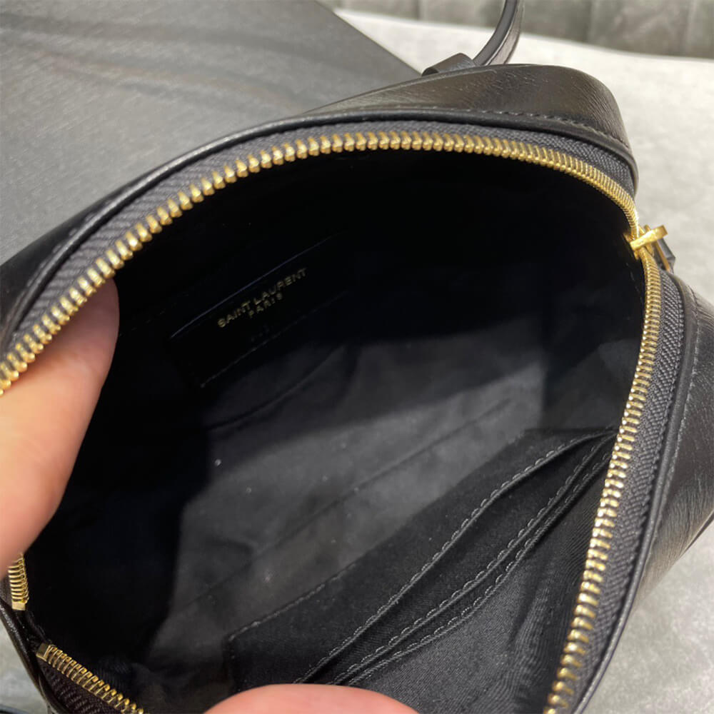 Black YSL LOU BELT BAG IN MATELASSE LEATHER - Image 8