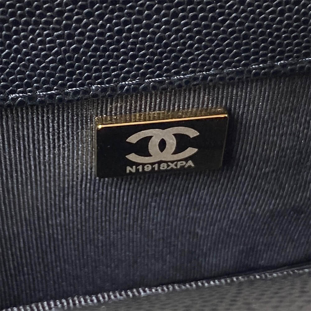 Black BOY CHANEL FLAP BAG WITH HANDLE - Image 8