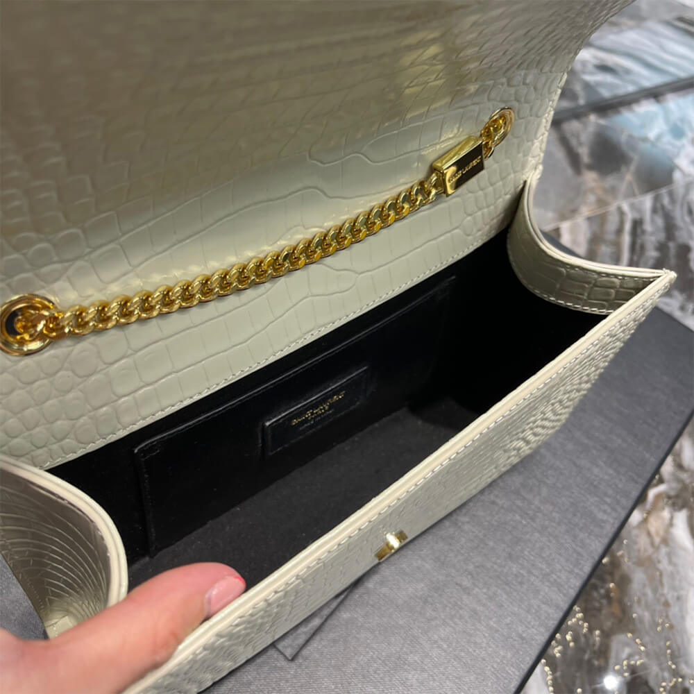 YSL KATE EMBOSSED SHOULDER BAG - Image 8
